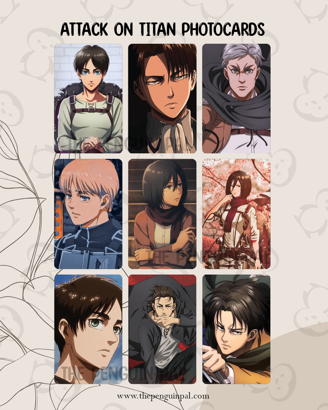AOT Photocards (9 pcs)