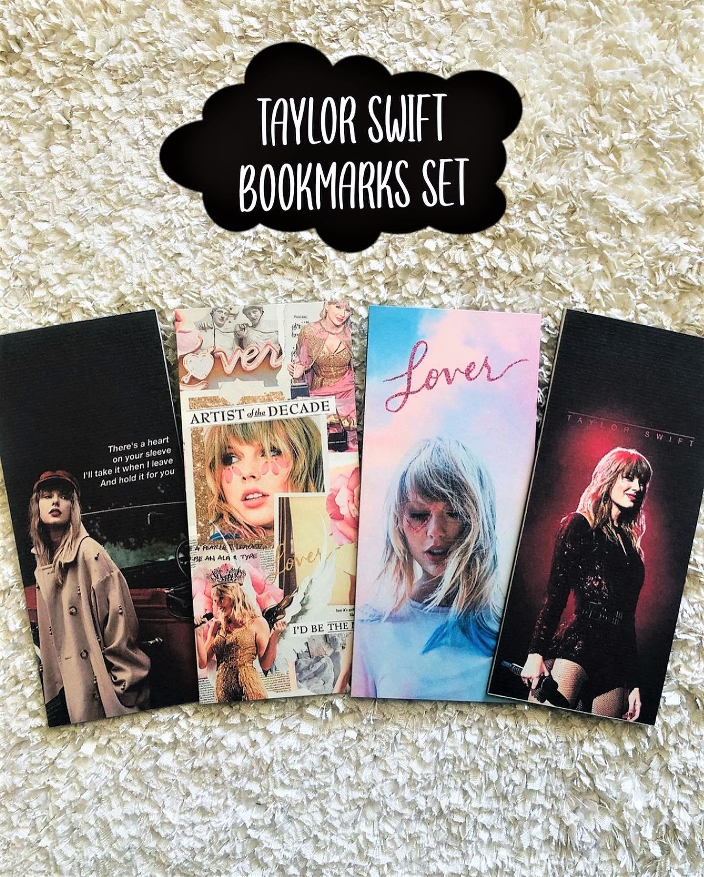 Taylor Swift Bookmarks set (4 pcs)