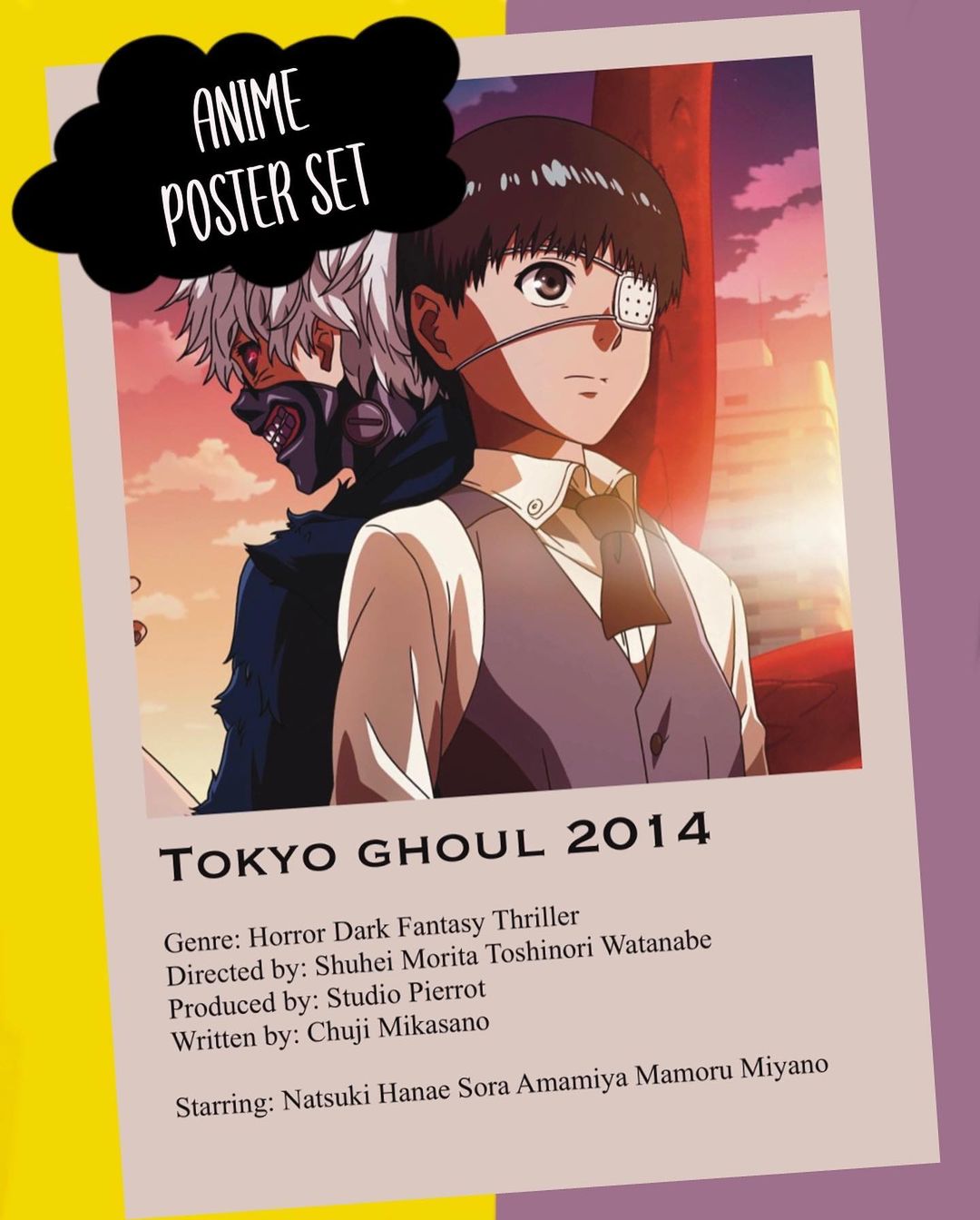 Anime A4 poster Set (5 pcs)