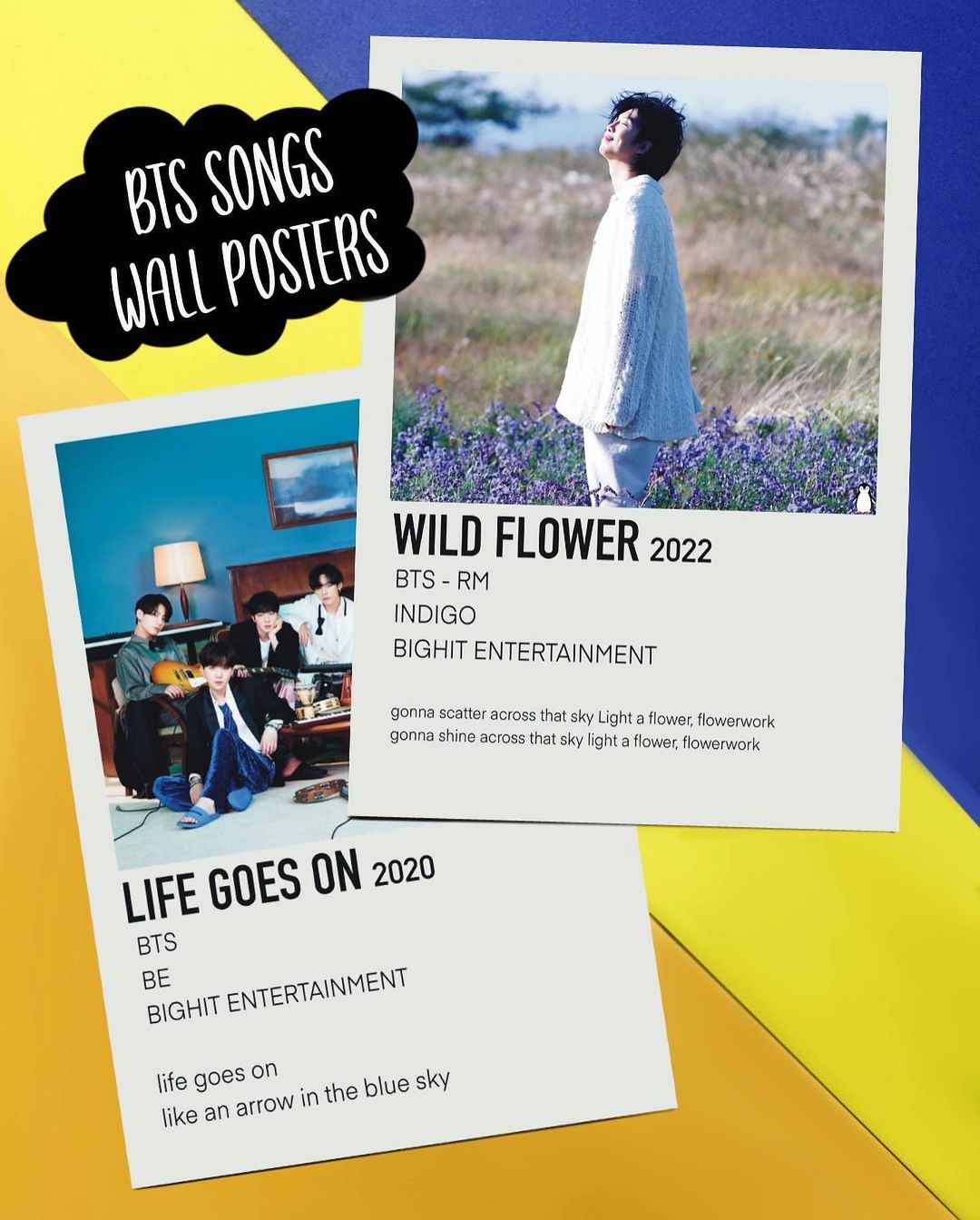 BTS Songs Wall Poster Set (20 pcs)