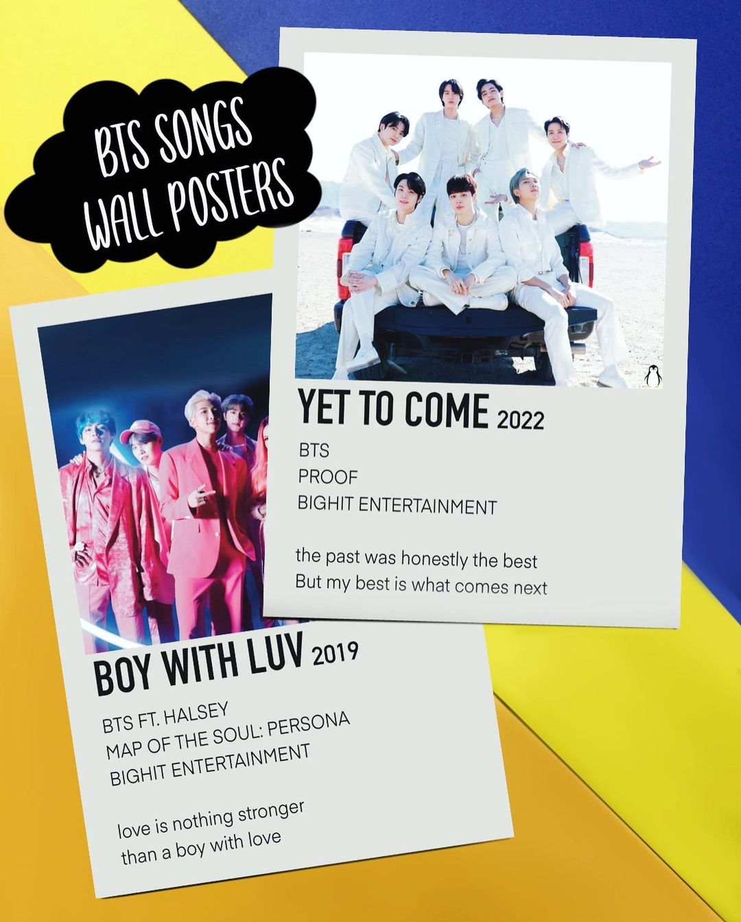 BTS Songs Wall Poster Set (20 pcs)