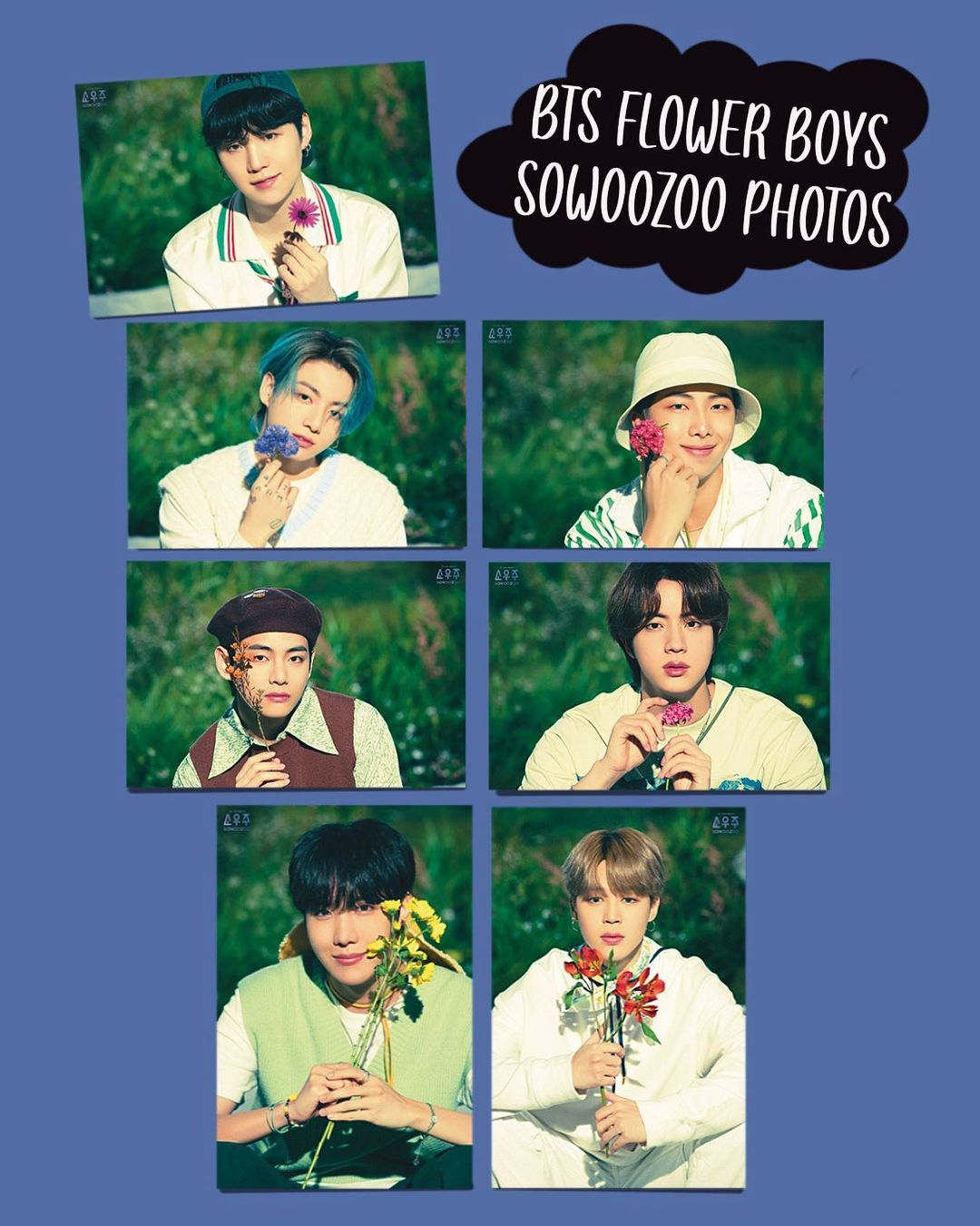 BTS Flower Boys Sowoozoo Photos (7 pcs)