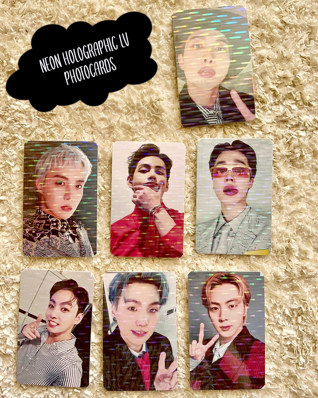 LV holographic Photocards (7 pcs)
