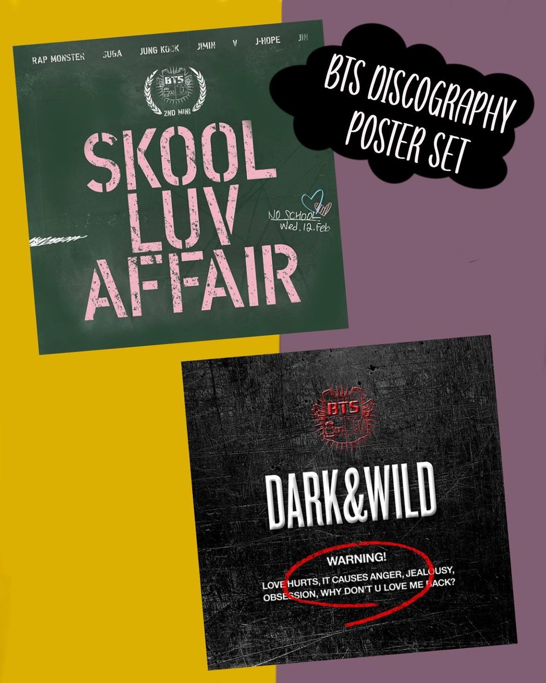 BTS Discography Poster Set (20 pcs)