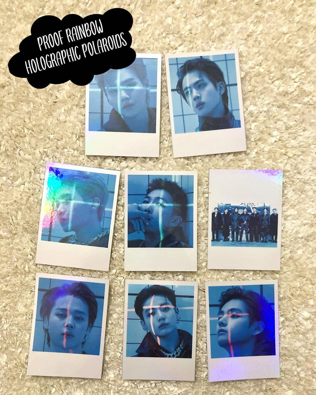 Proof Rainbow Holographic Polaroids (8 pcs)