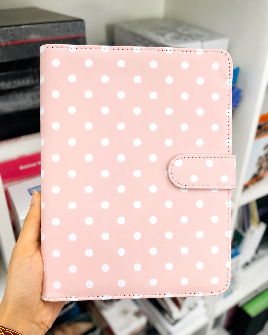 A5 Photocards Binder Pink Polca Dots