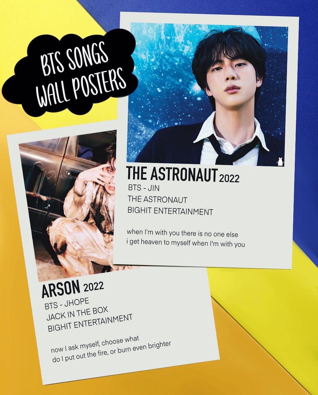 BTS Songs Wall Poster Set (20 pcs)