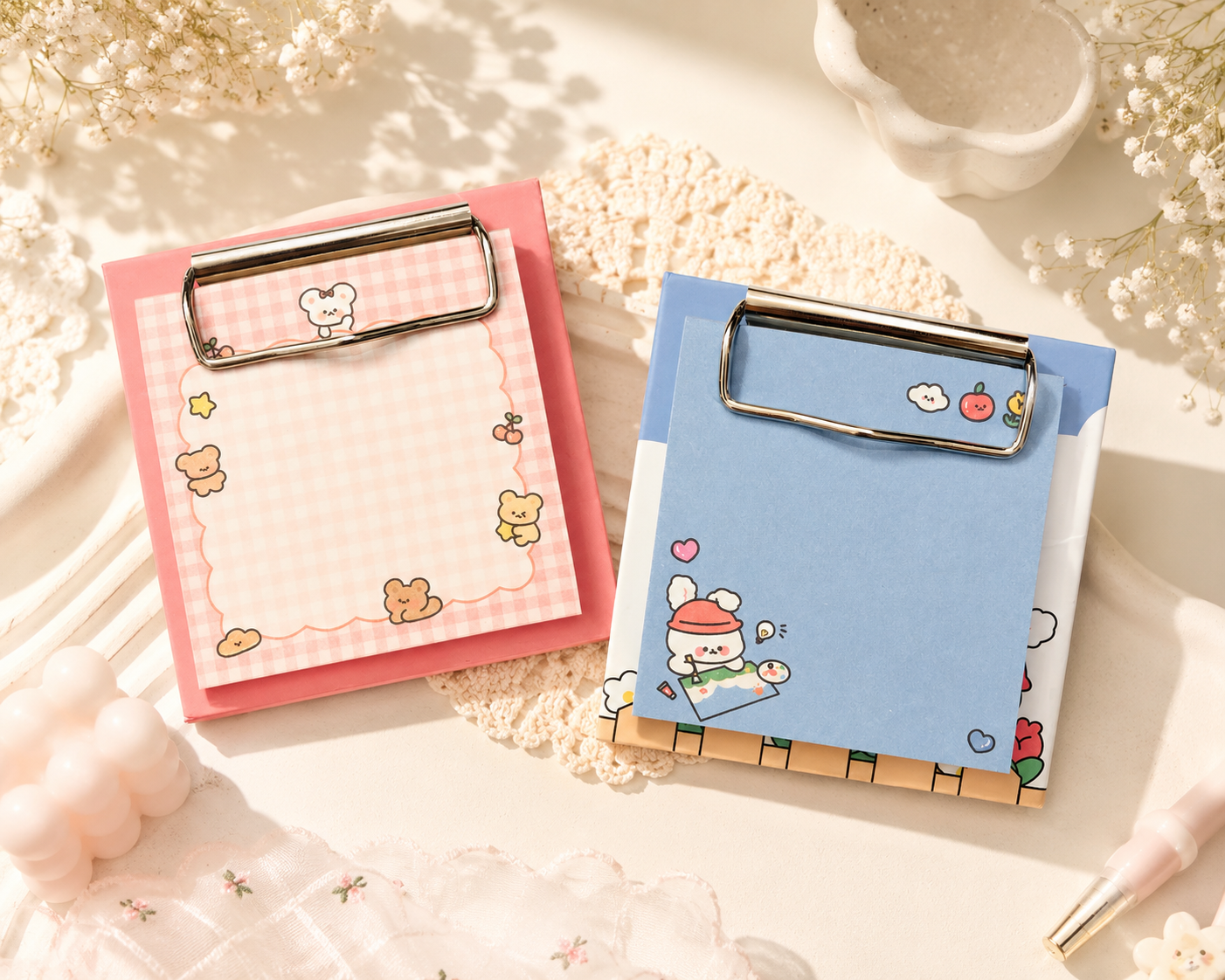 Clipboard Kawaii Memopad (Blue)