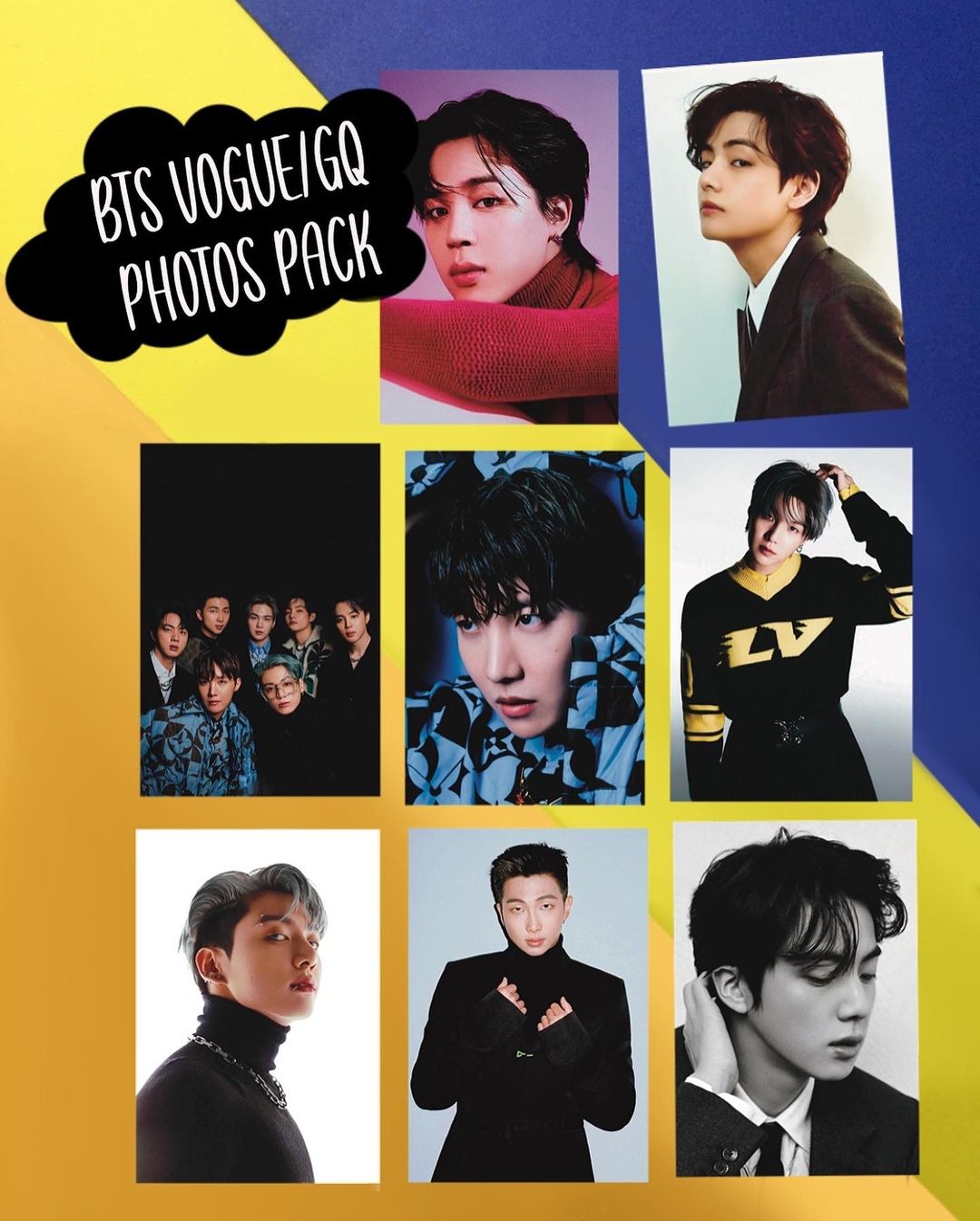 BTS Vogue/GQ Photos Pack. (16 pcs)