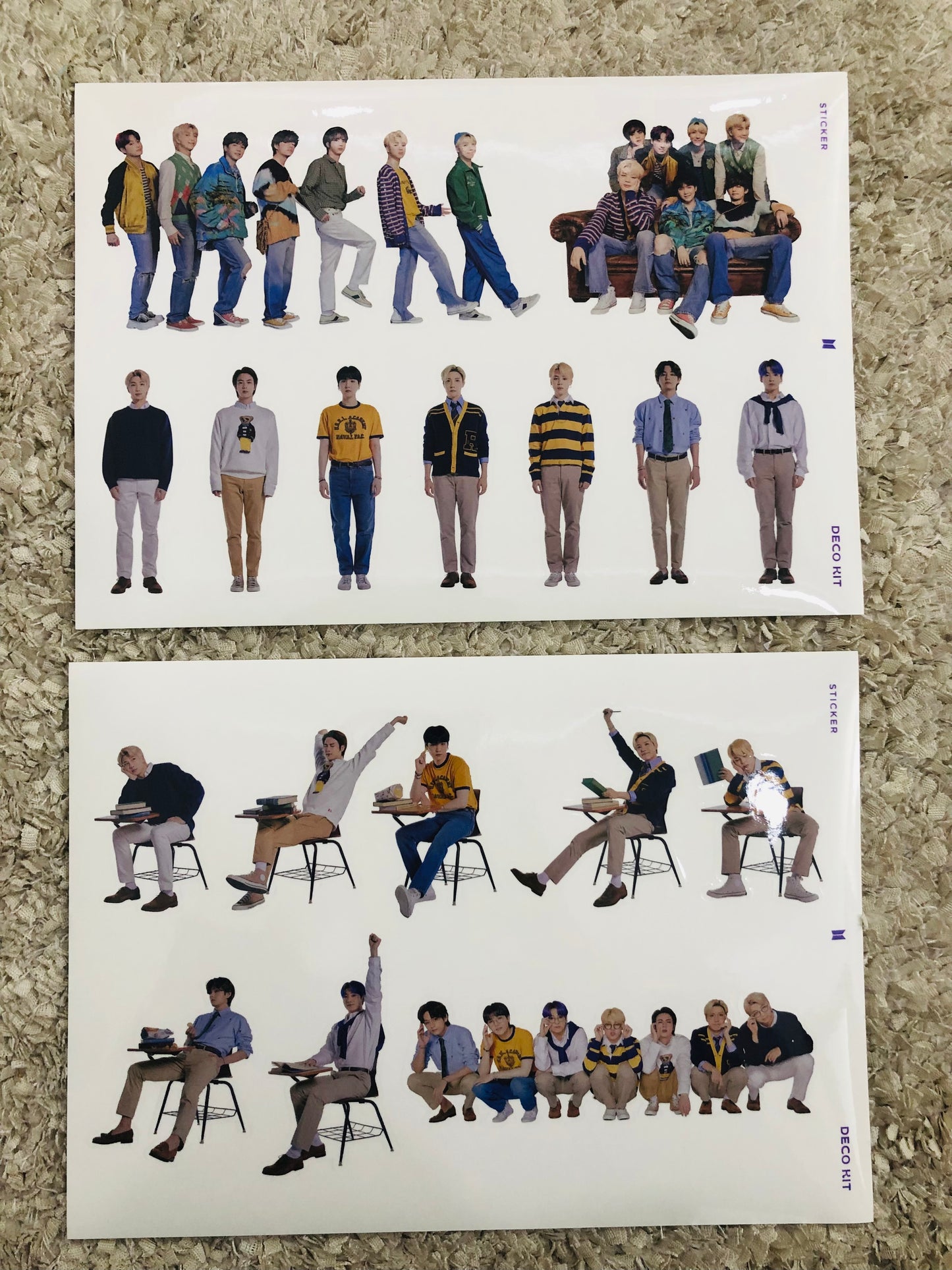 BTS Deco Kit 2022 Sticker Set (4 Sheets)