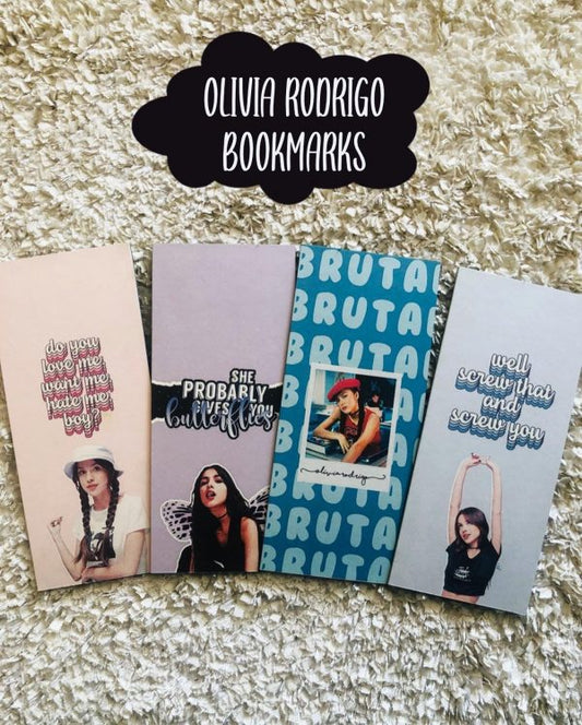 Olivia Rodrigo Bookmarks set of 4
