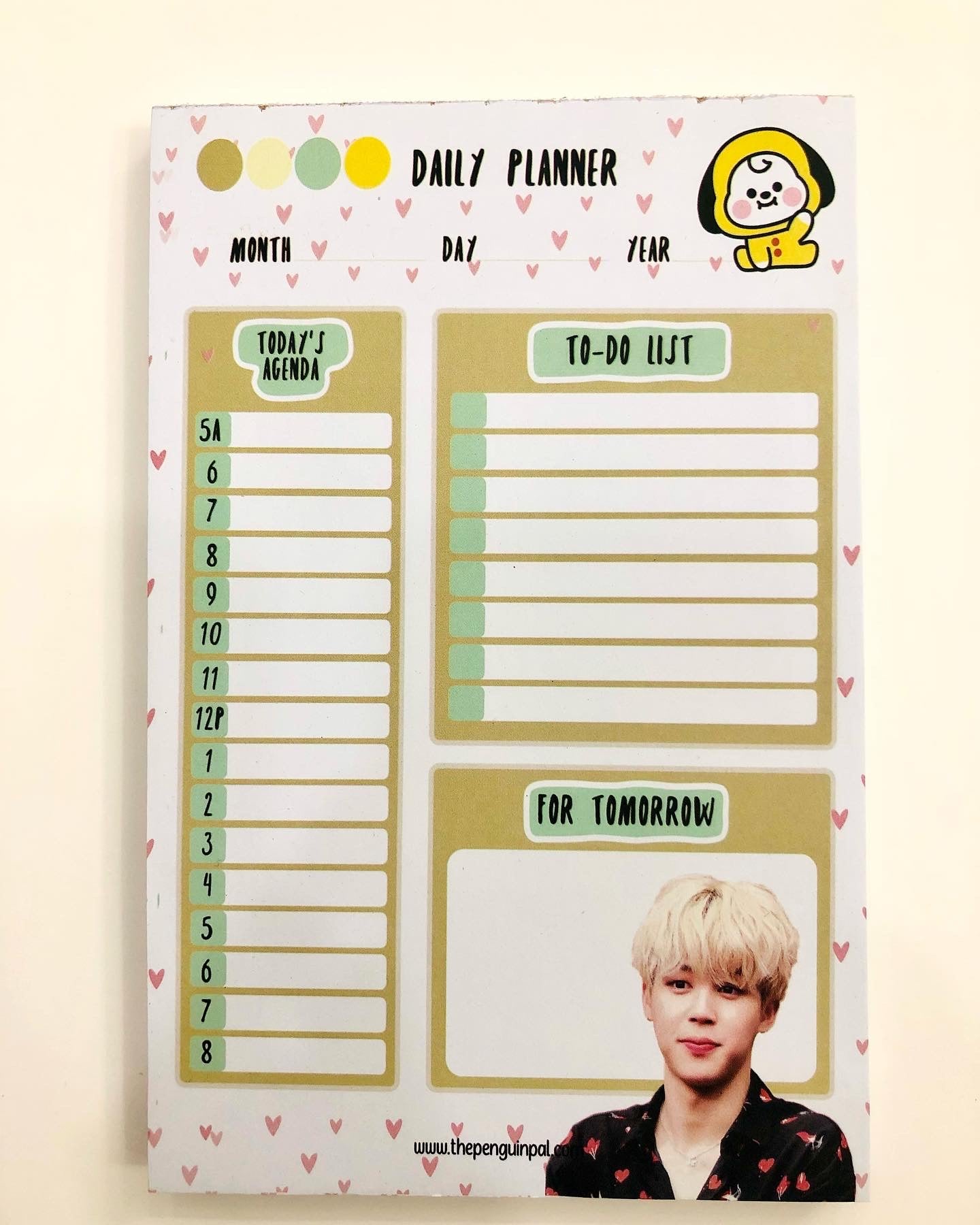 BTS Daily Planner Pakistan โ thepenguinpal