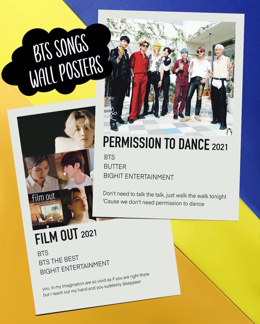 BTS Songs Wall Poster Set (20 pcs)