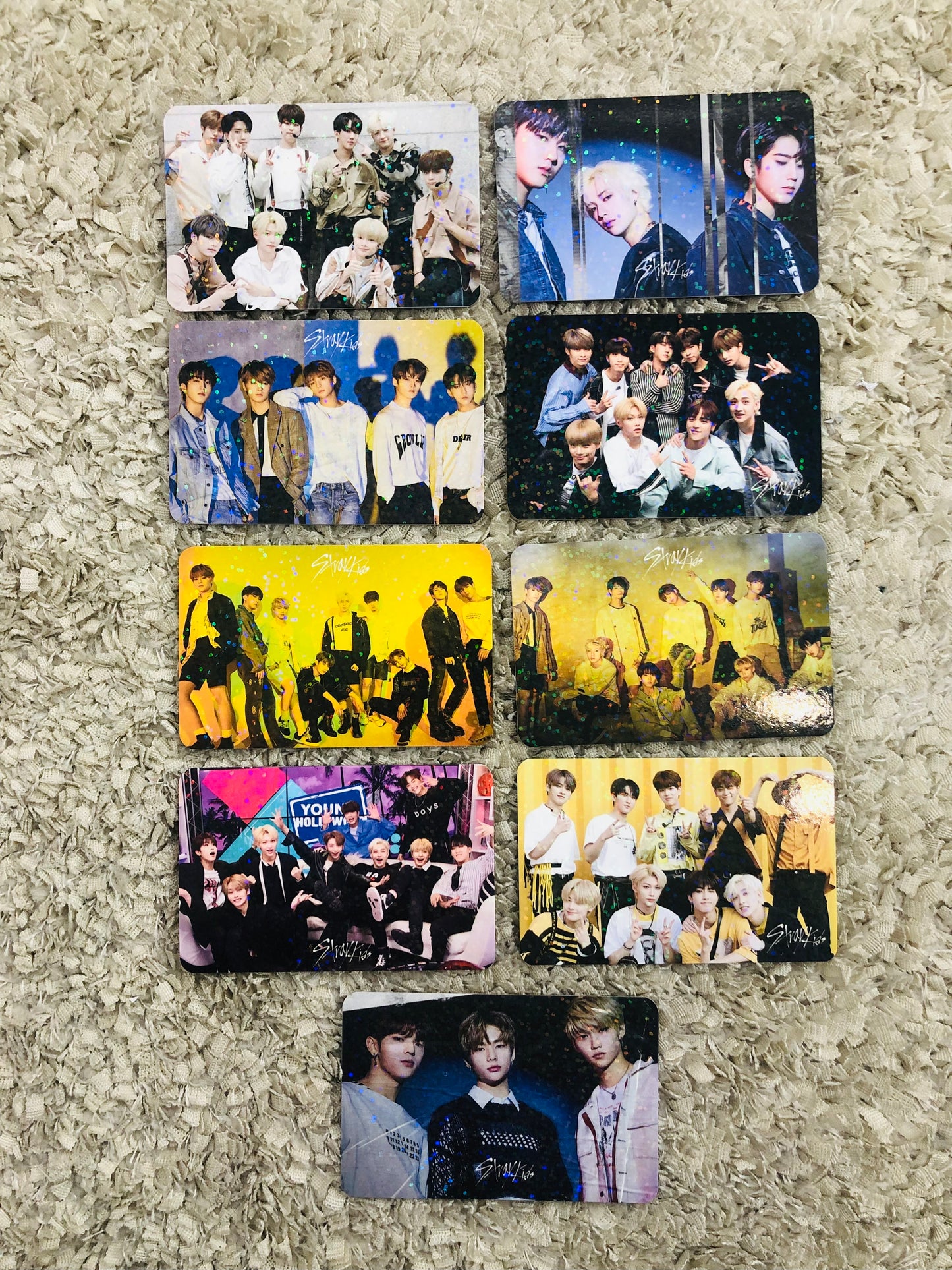 Stray Kids Holographic Double sided Photocards (9 pcs)