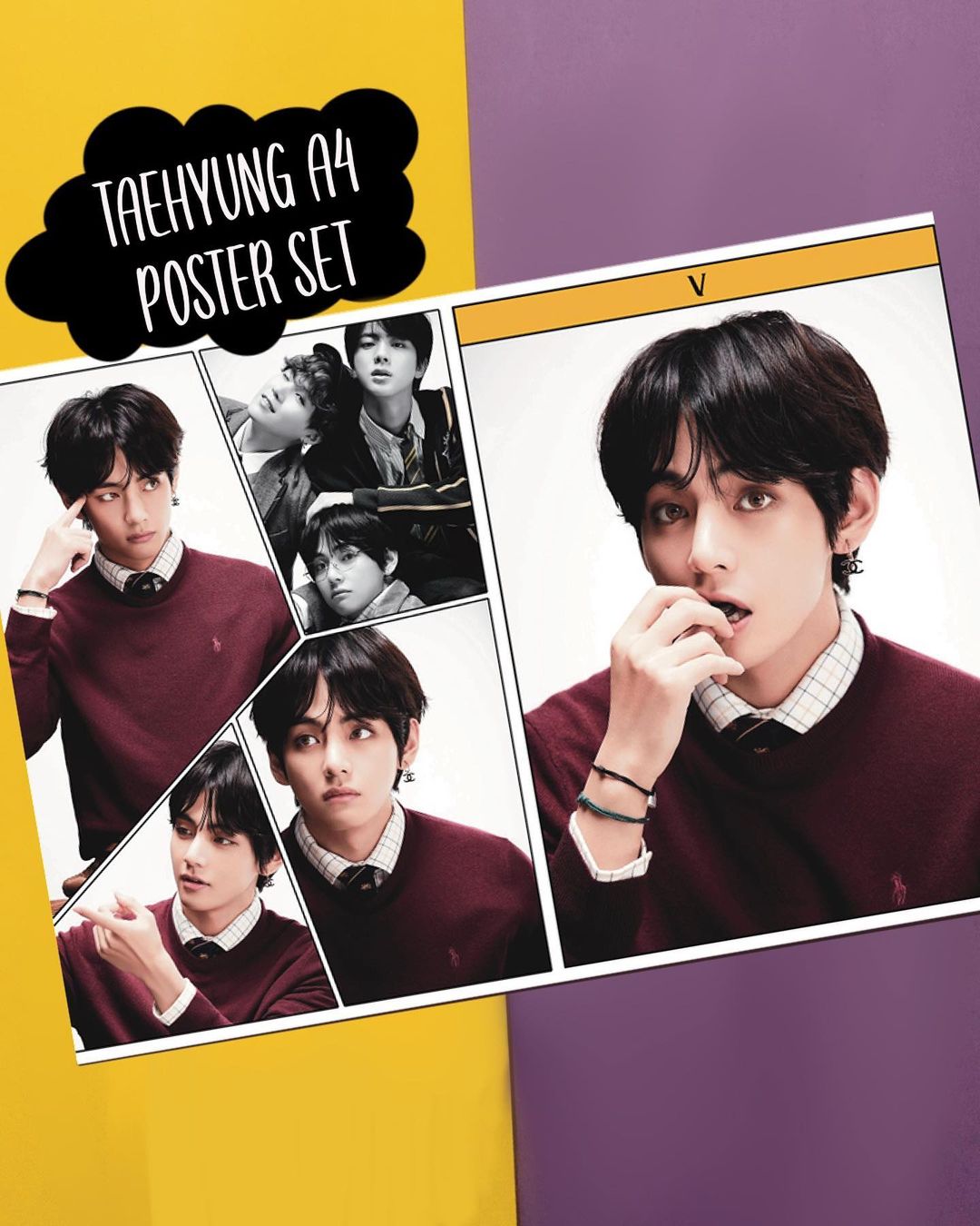 Taehyung Bias Poster Set (5 pcs)