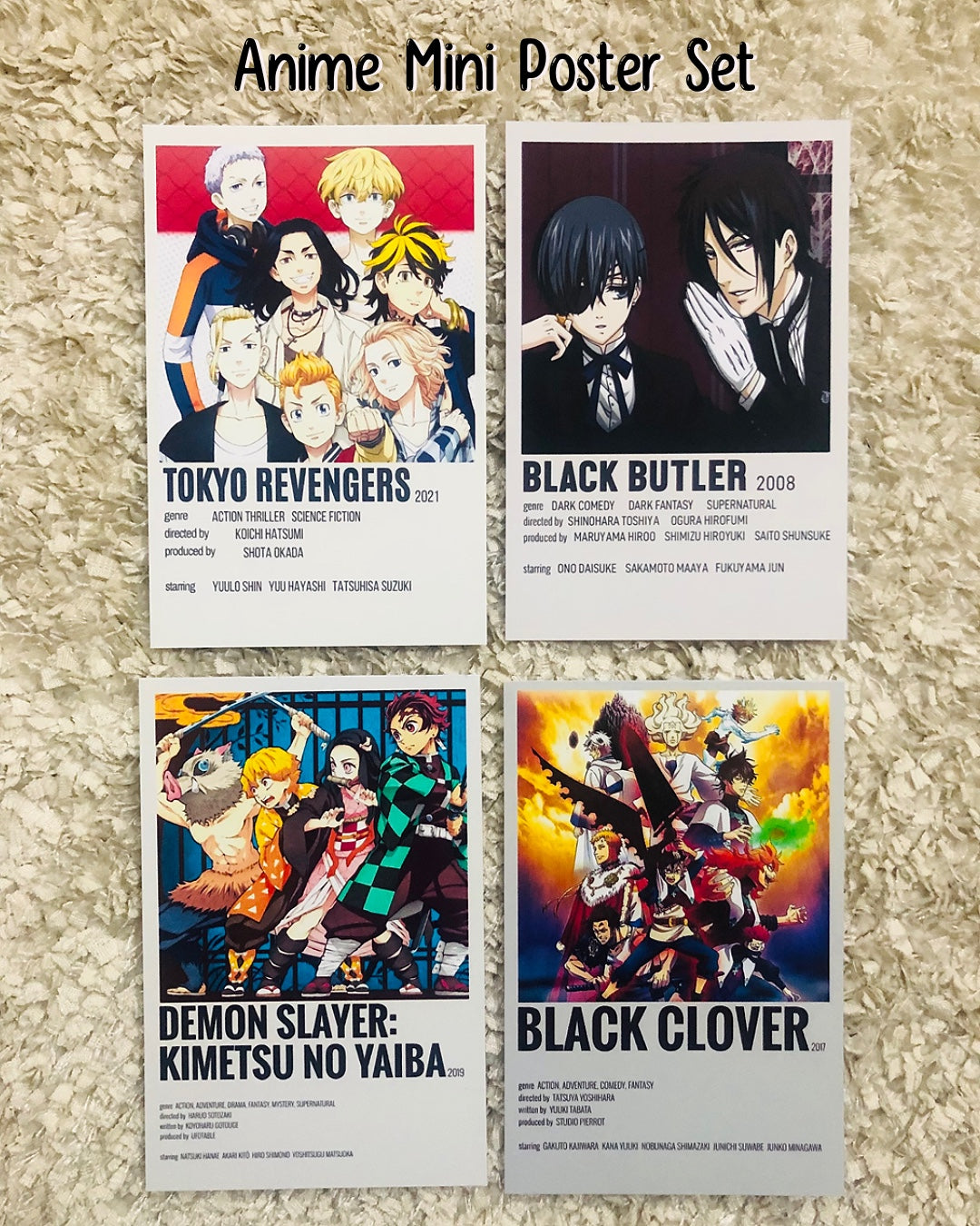 Anime Mini poster set (12 pcs)