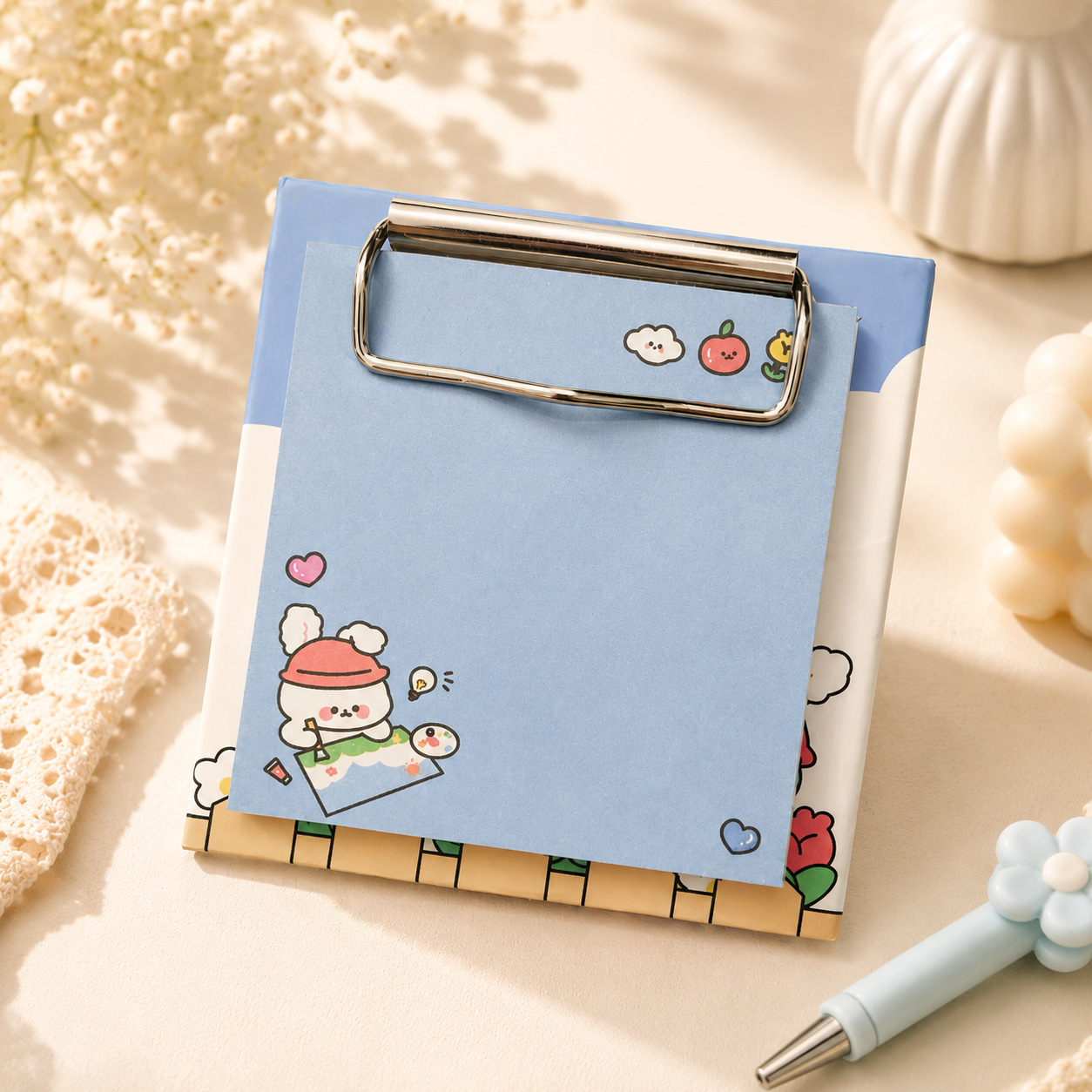 Clipboard Kawaii Memopad (Blue)