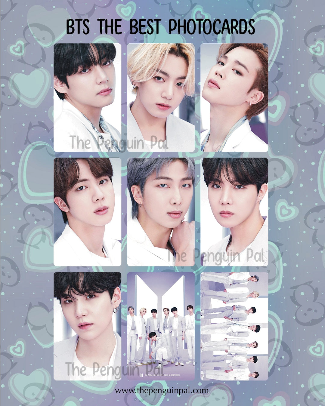 BTS The Best Purple Photocards (9 pcs)