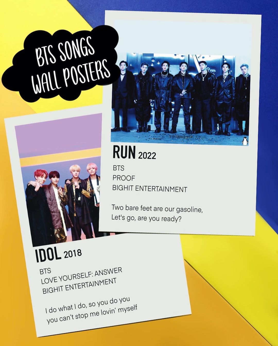 BTS Songs Wall Poster Set (20 pcs)