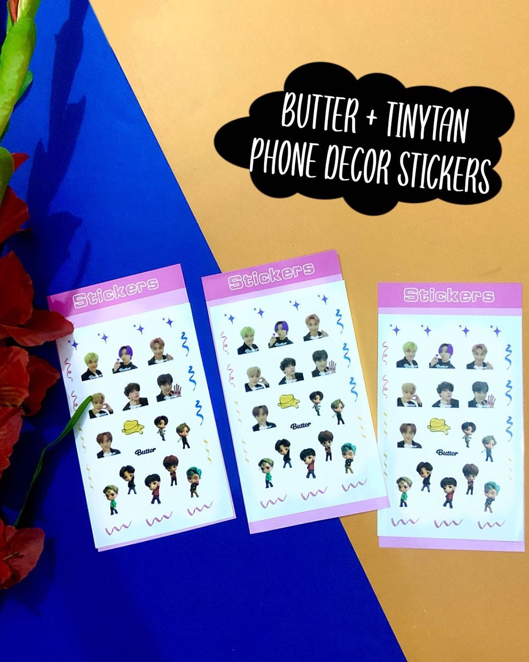 Butter + TinyTAN Sticker sheet