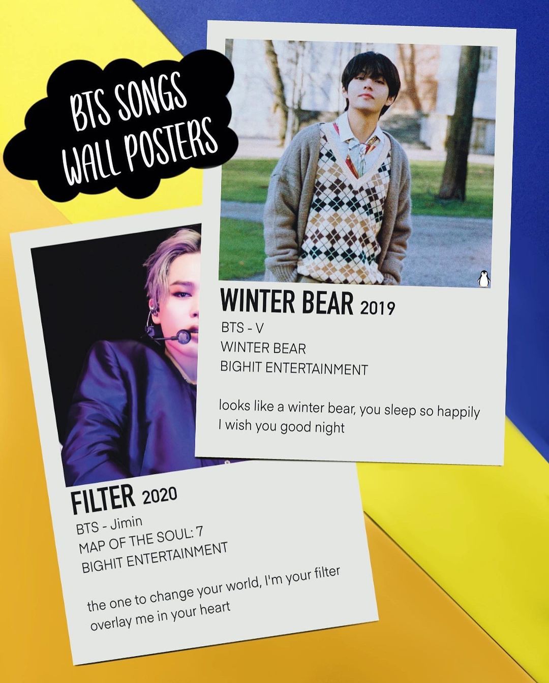 BTS Songs Wall Poster Set (20 pcs)