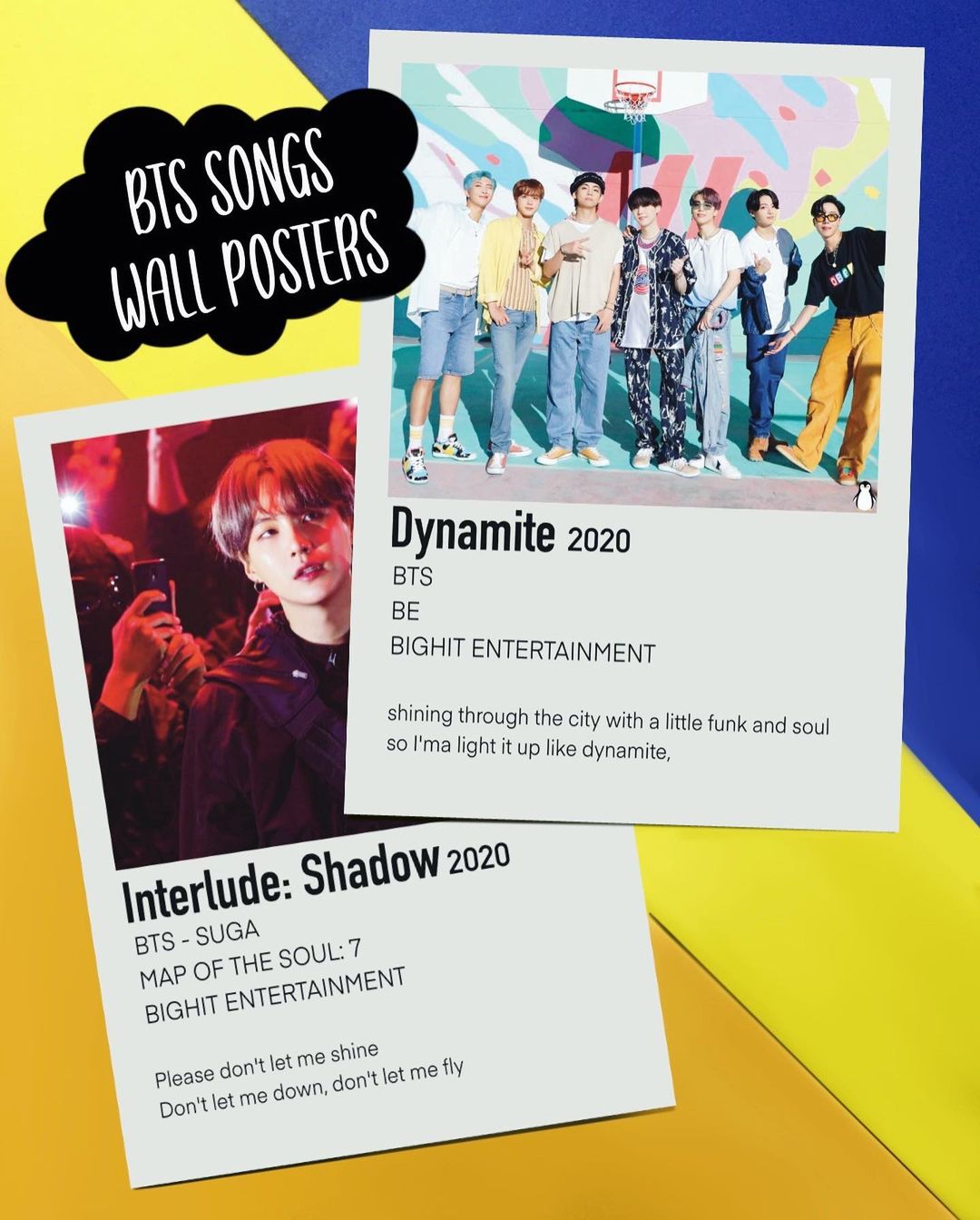 BTS Songs Wall Poster Set (20 pcs)