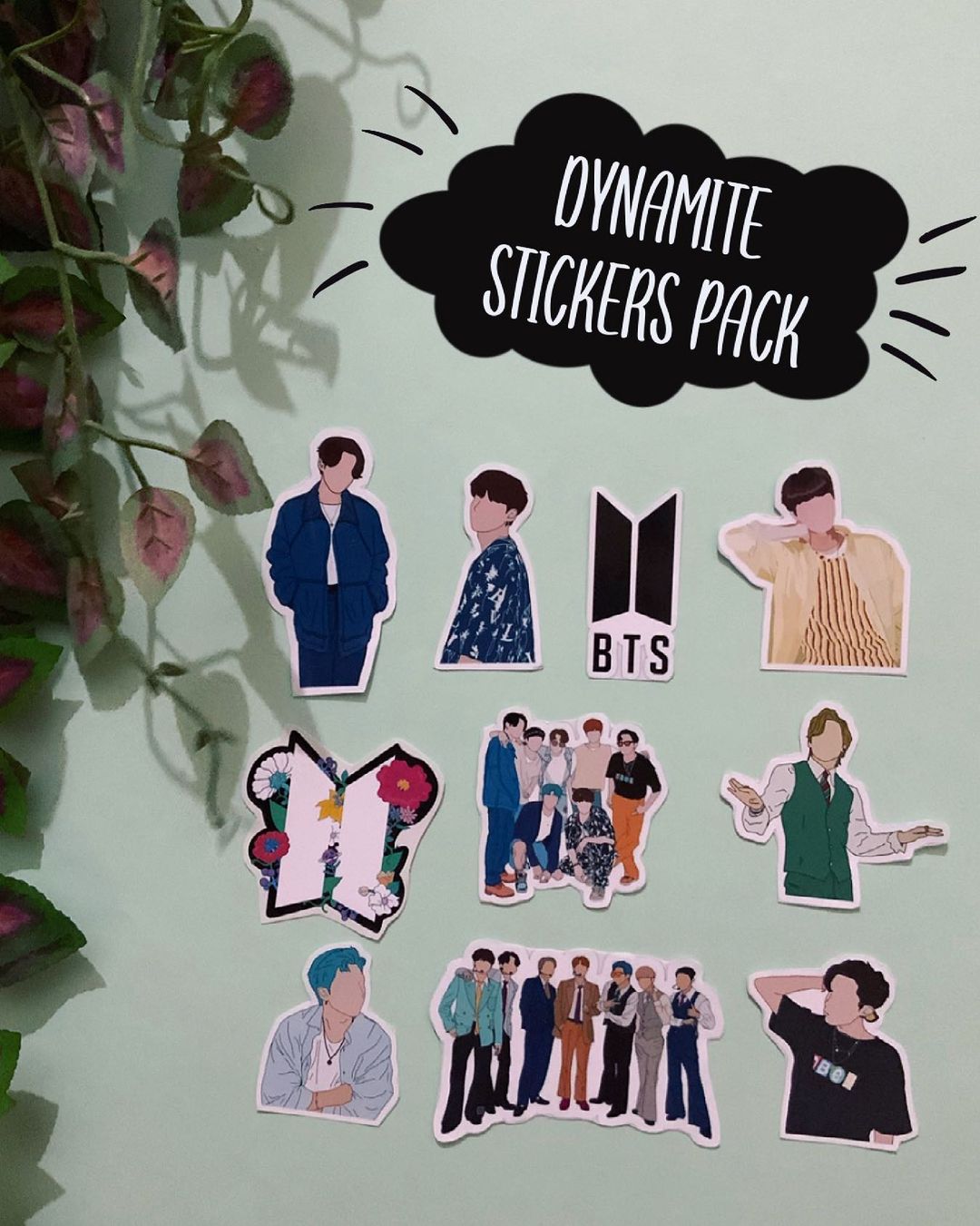 BTS Dynamite Stickers (10 pcs)
