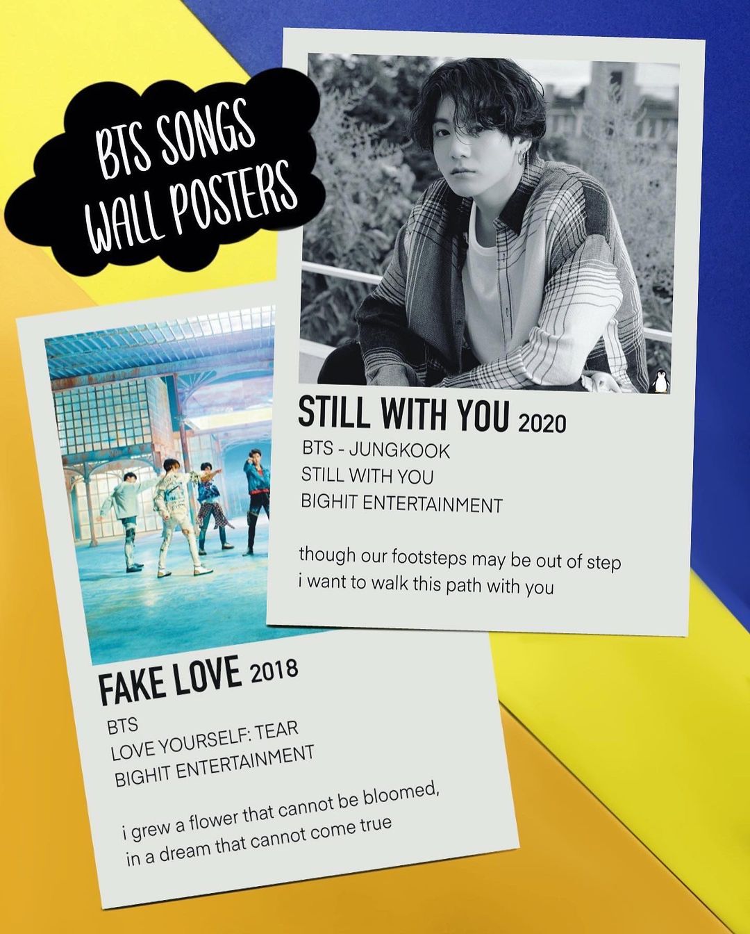 BTS Songs Wall Poster Set (20 pcs)