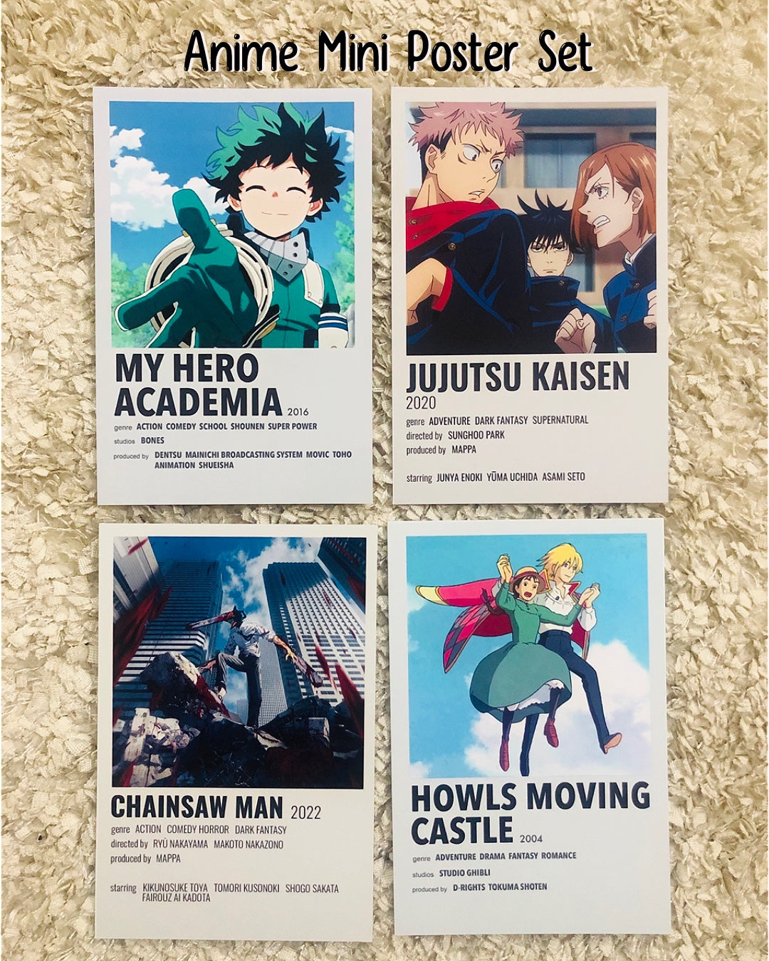 Anime Mini poster set (12 pcs) – thepenguinpal