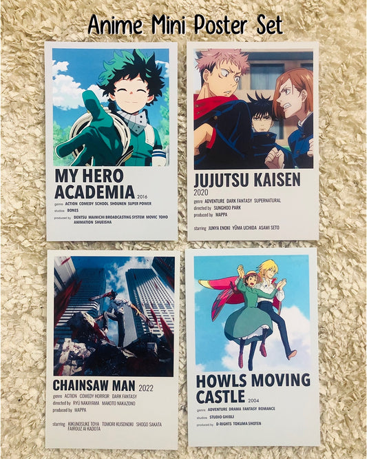Anime Mini poster set (12 pcs)