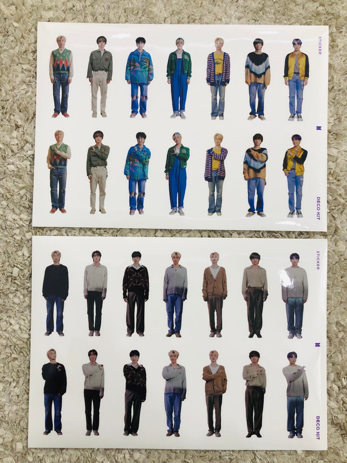 BTS Deco Kit 2022 Sticker Set (4 Sheets)