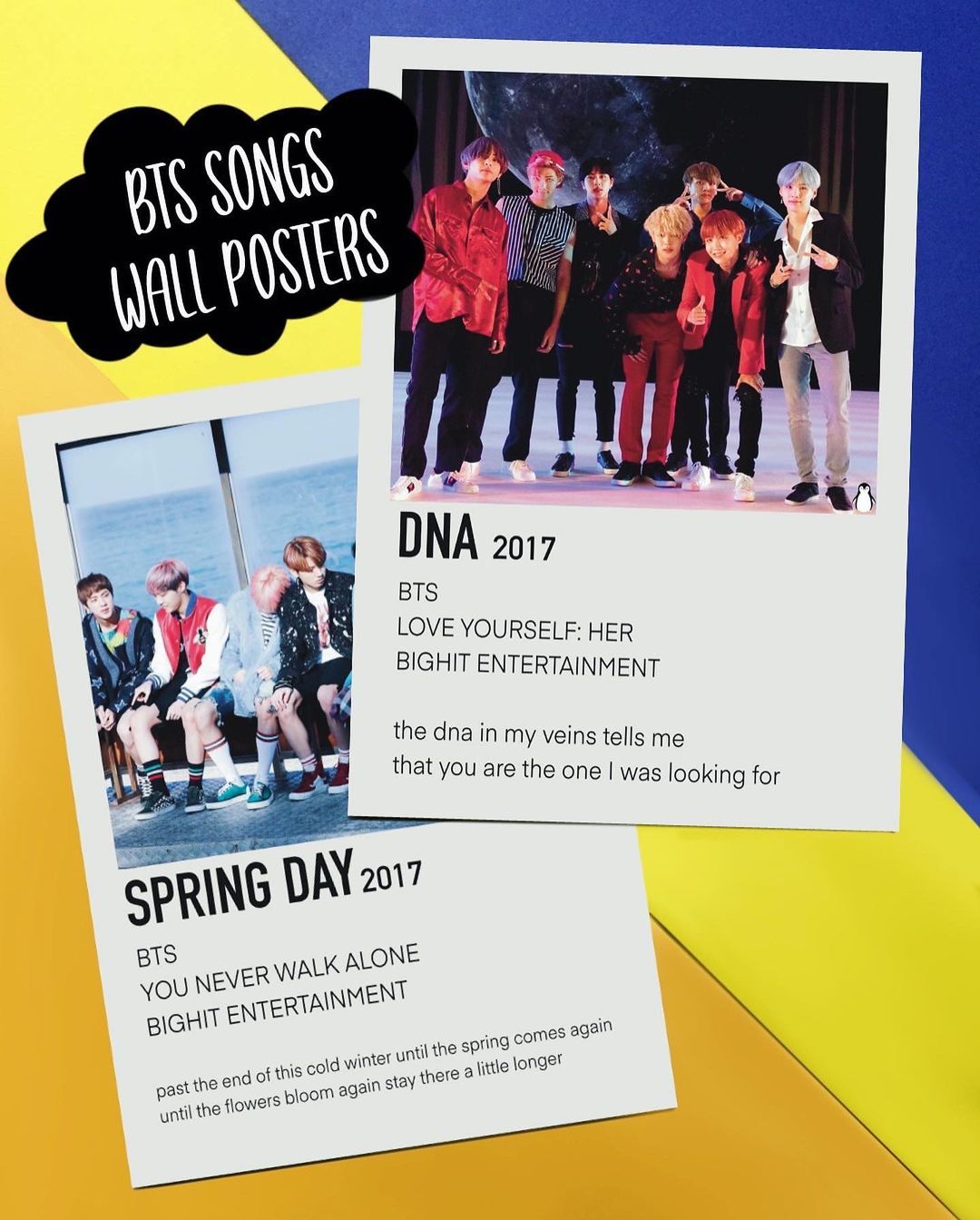 BTS Songs Wall Poster Set (20 pcs)