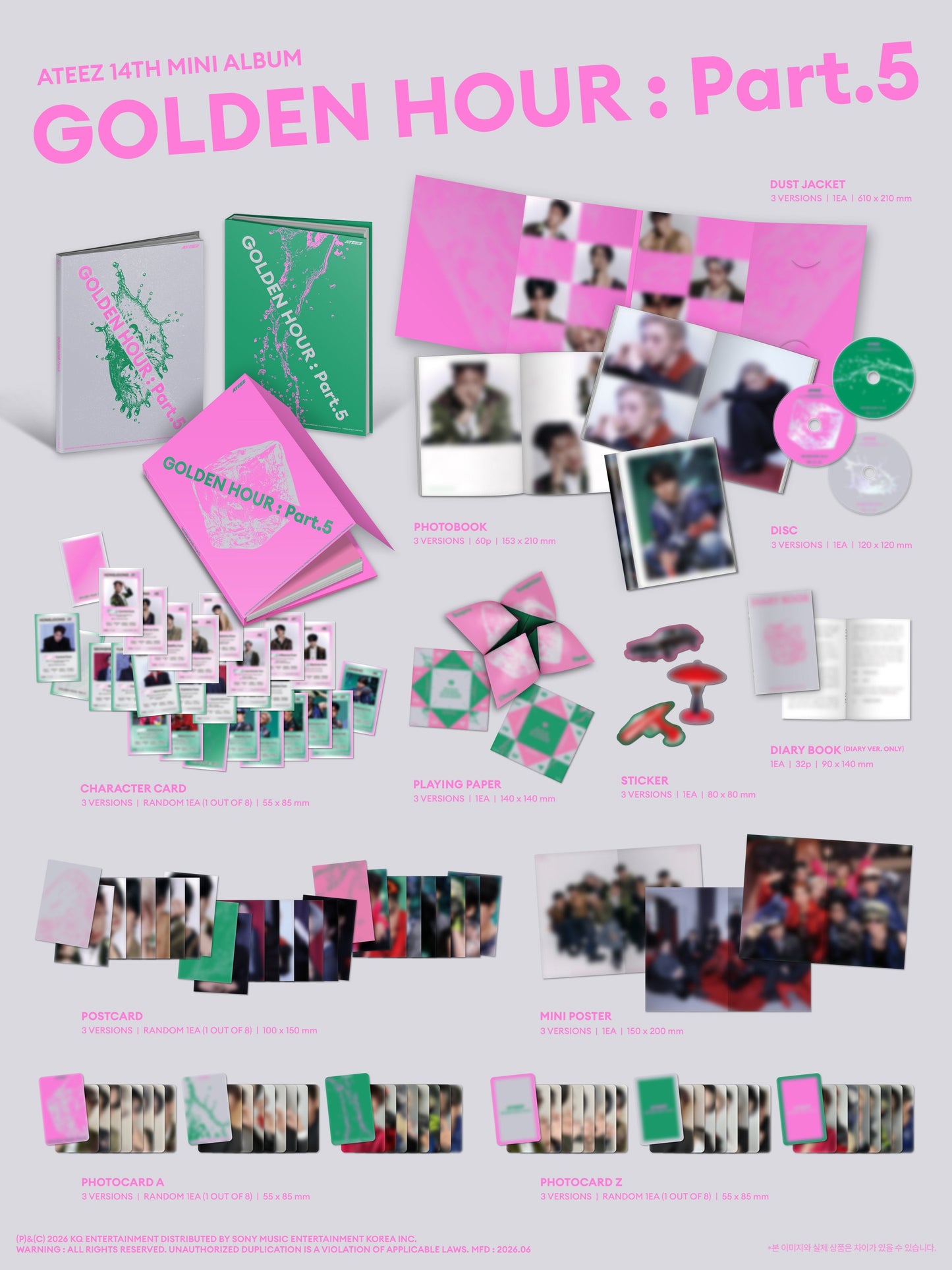 PREORDER ATEEZ GOLDEN HOUR PART. 5 OFFICIAL ALBUM WITH SOUNDWAVE GIFT