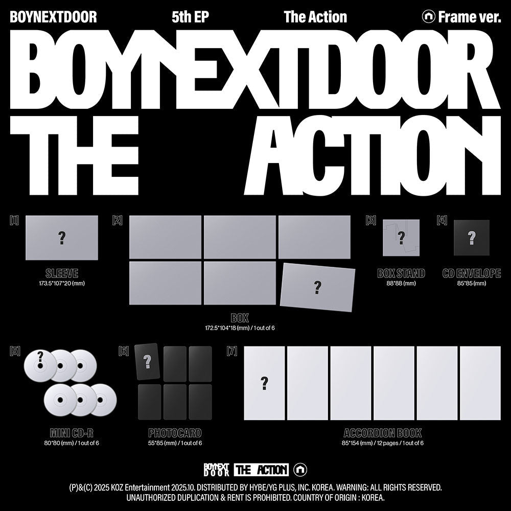 PREORDER BOYNEXTDOOR THE ACTION OFFICIAL ALBUM WITH WEVERSE SHOP GIFT