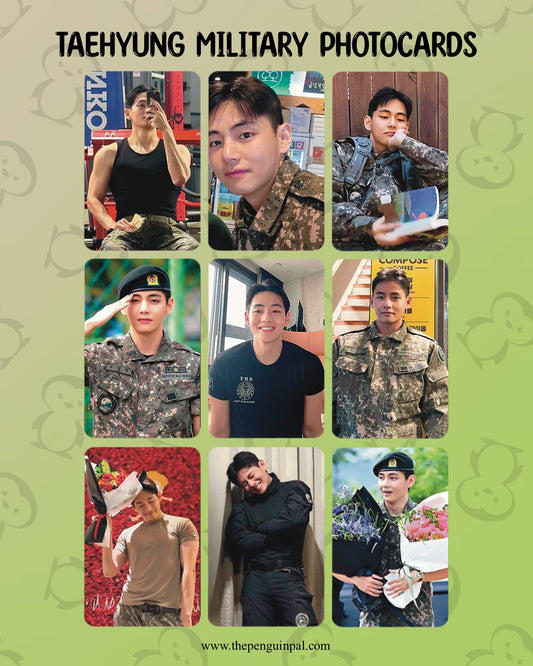 Taehyung Military Photocards (9 pcs)