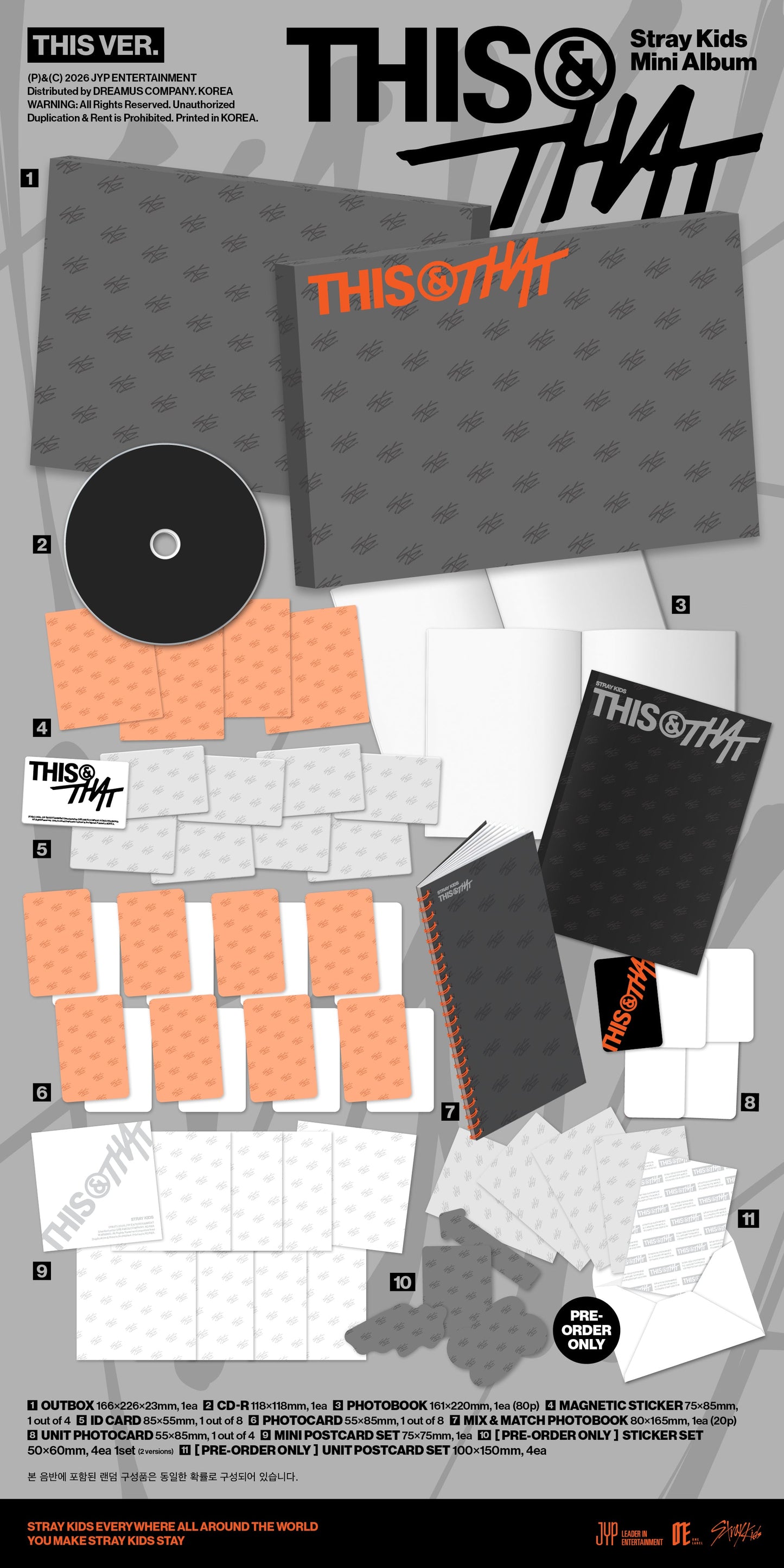 PREORDER STRAY KIDS THIS & THAT OFFICIAL ALBUM WITH FANS SHOP GIFT