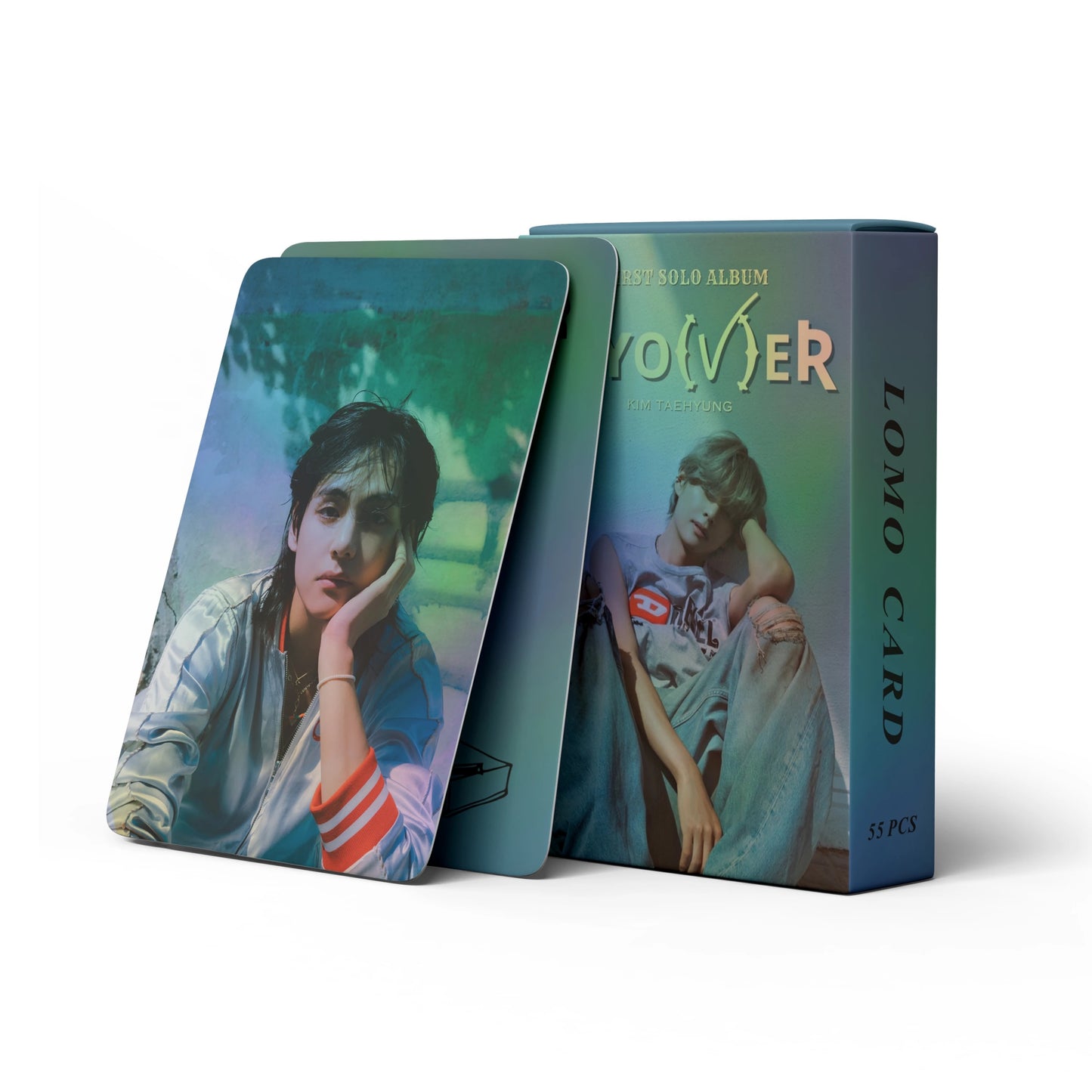 V layover Holographic double sided Lomocards (55 pcs)