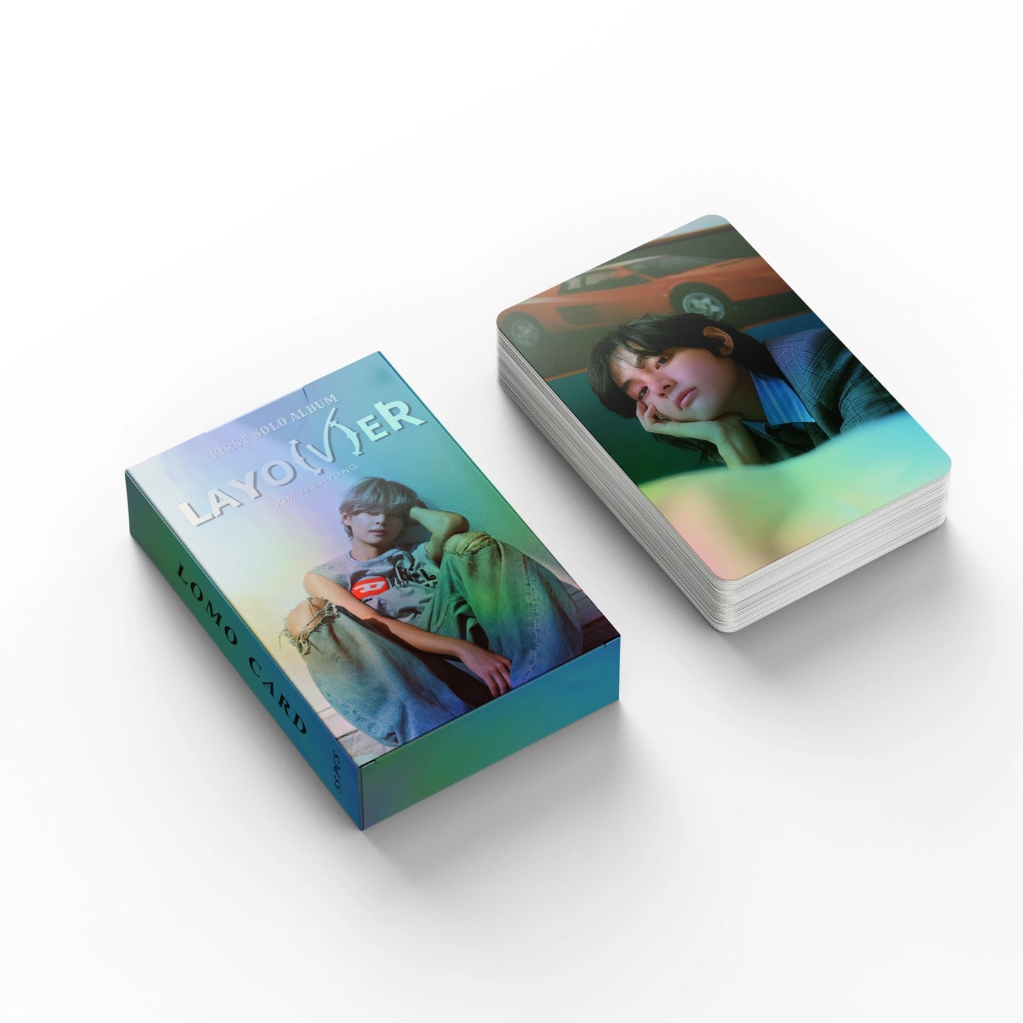 V layover Holographic double sided Lomocards (55 pcs)