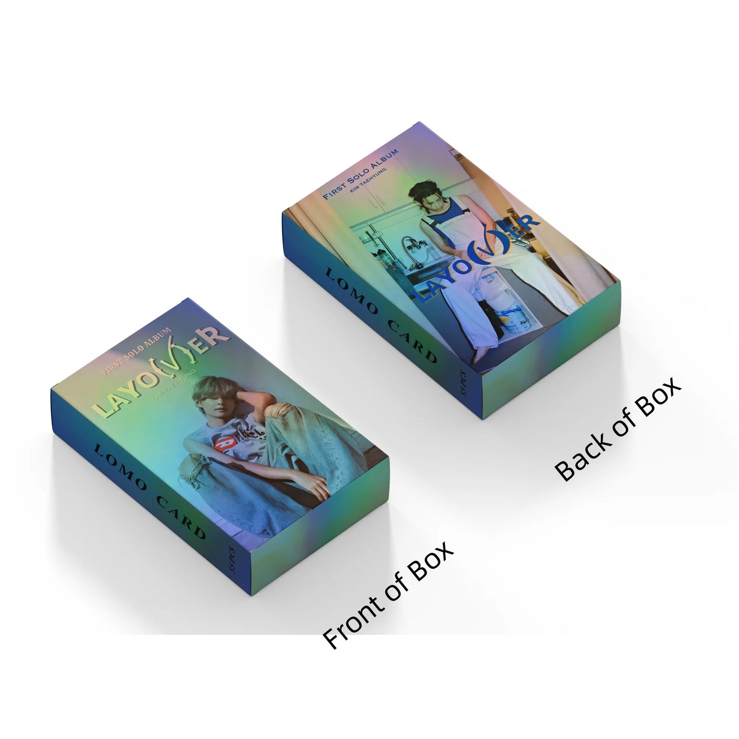 V layover Holographic double sided Lomocards (55 pcs)