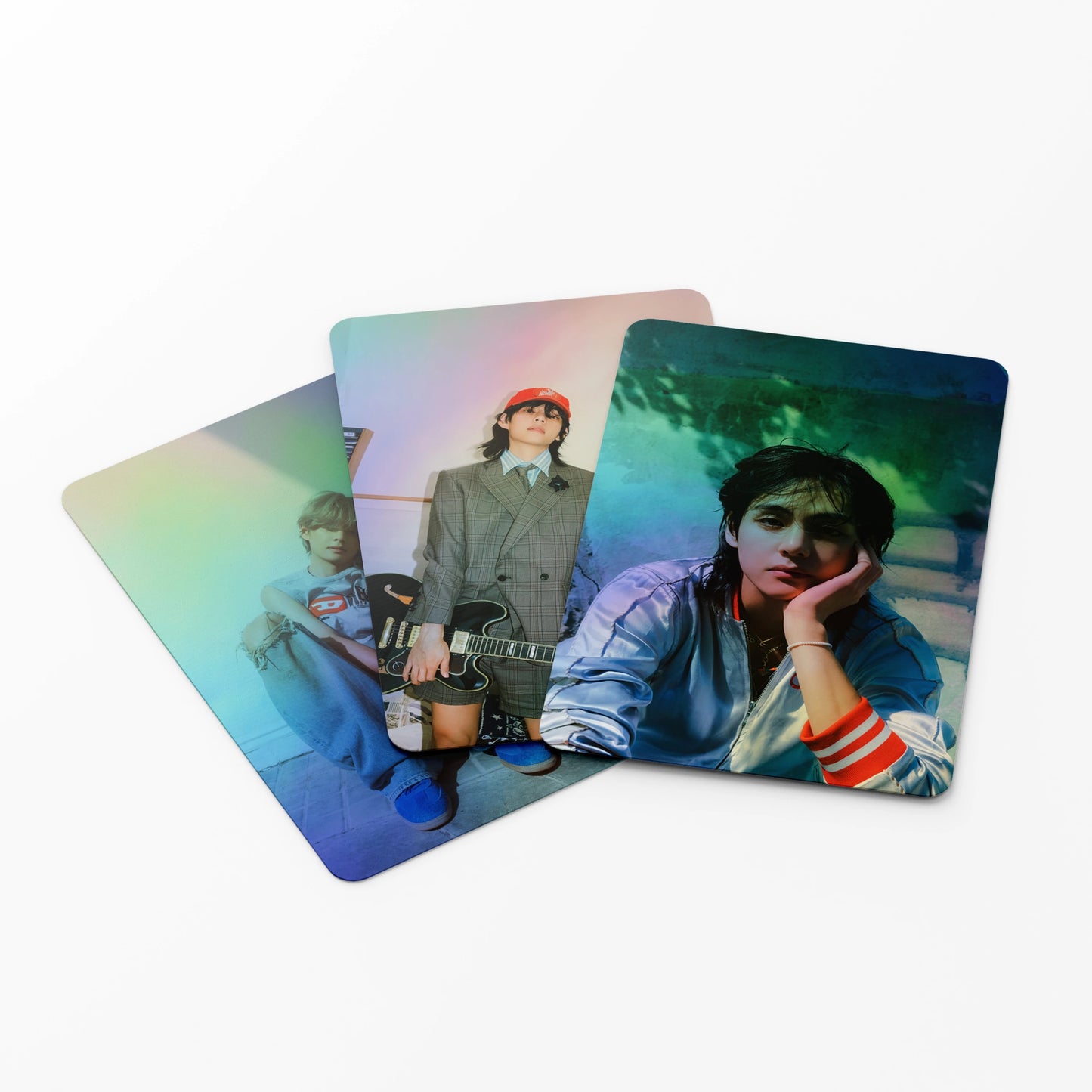 V layover Holographic double sided Lomocards (55 pcs)