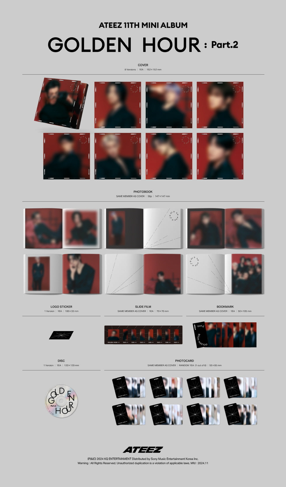 Ateez Golden Hour Part.2 Digipack Official Album