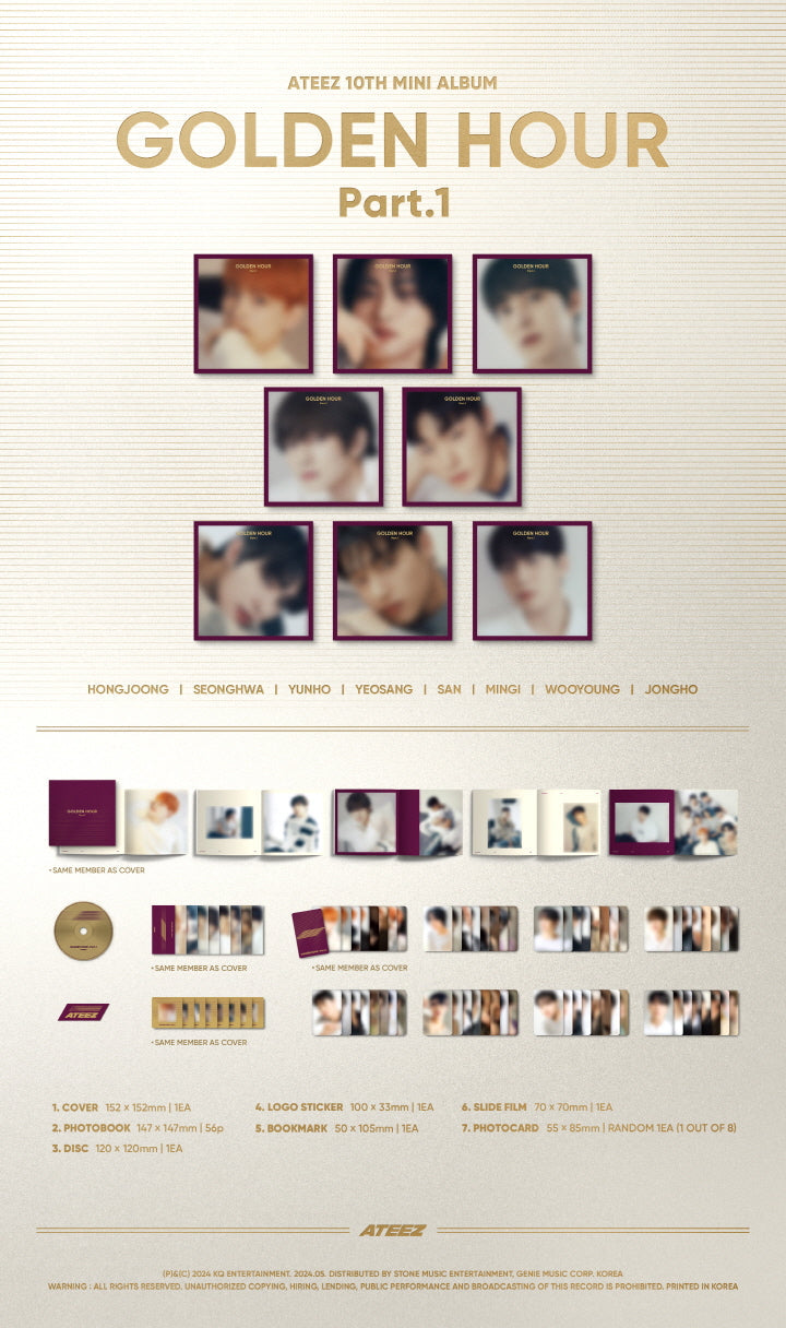 Ateez Golden Hour Part.1 Digipack Official Album
