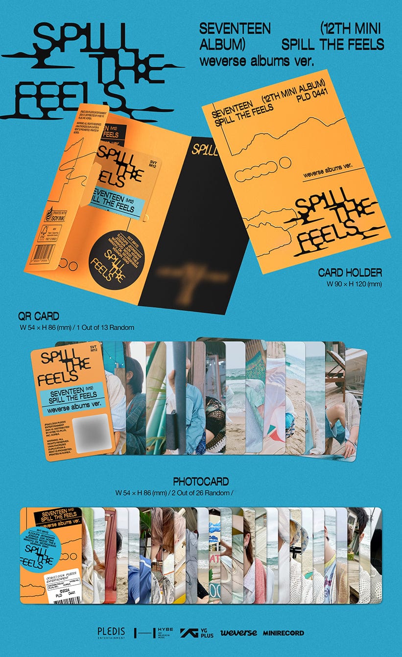 Seventeen Spill The Feels Weverse Version Official Album with POB