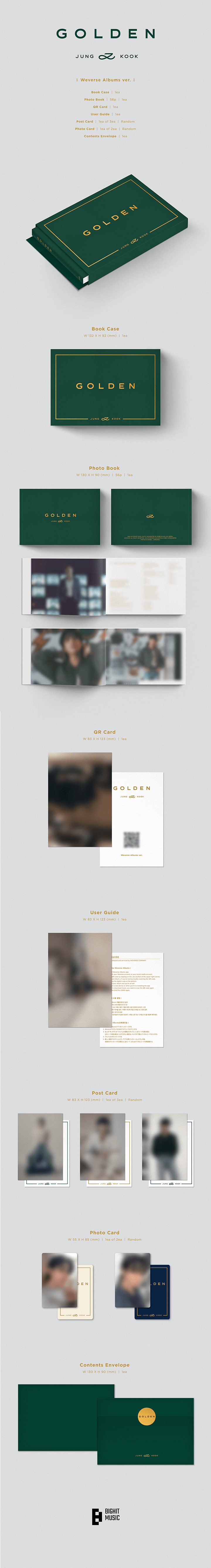 BTS Jungkook - Golden Official Album Weverse Version