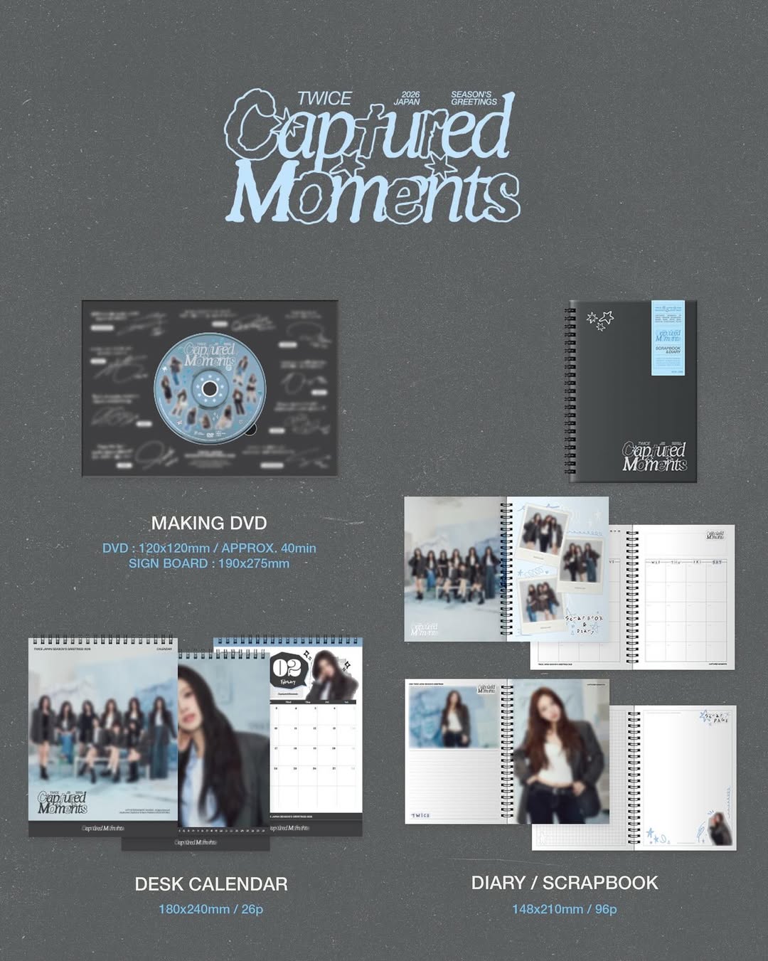 PREORDER TWICE - CAPTURED MOMENTS 2026 JAPAN SEASON'S GREETINGS WITH FANS GIFT