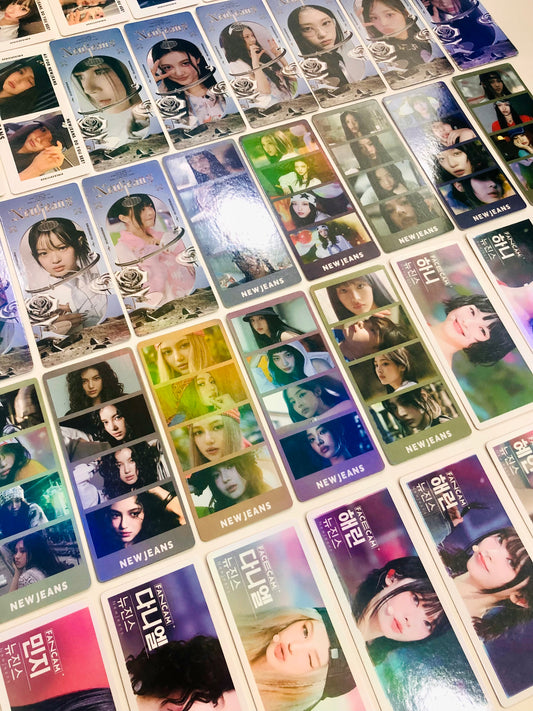 Newjeans Holographic double sided bookmarks/ticket Set (40 pcs)
