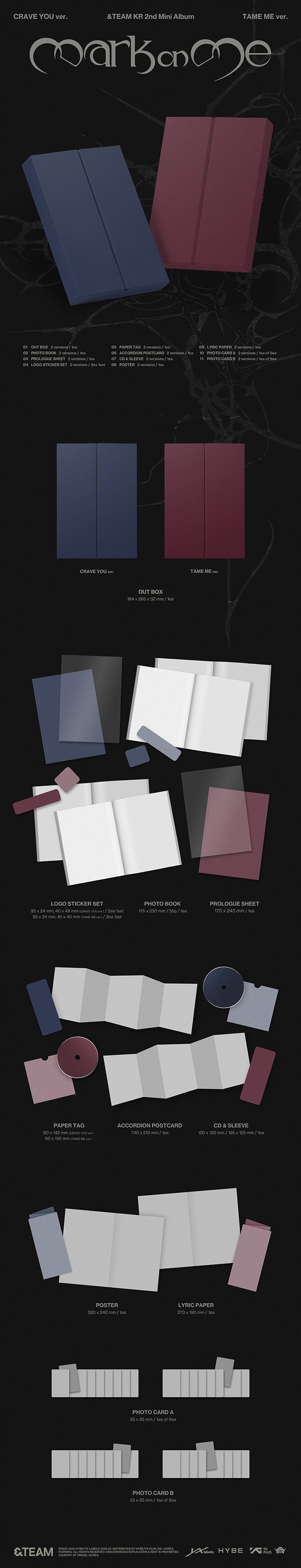 PREORDER &TEAM - MARK ON ME OFFICIAL ALBUM WITH WEVERSE GIFT