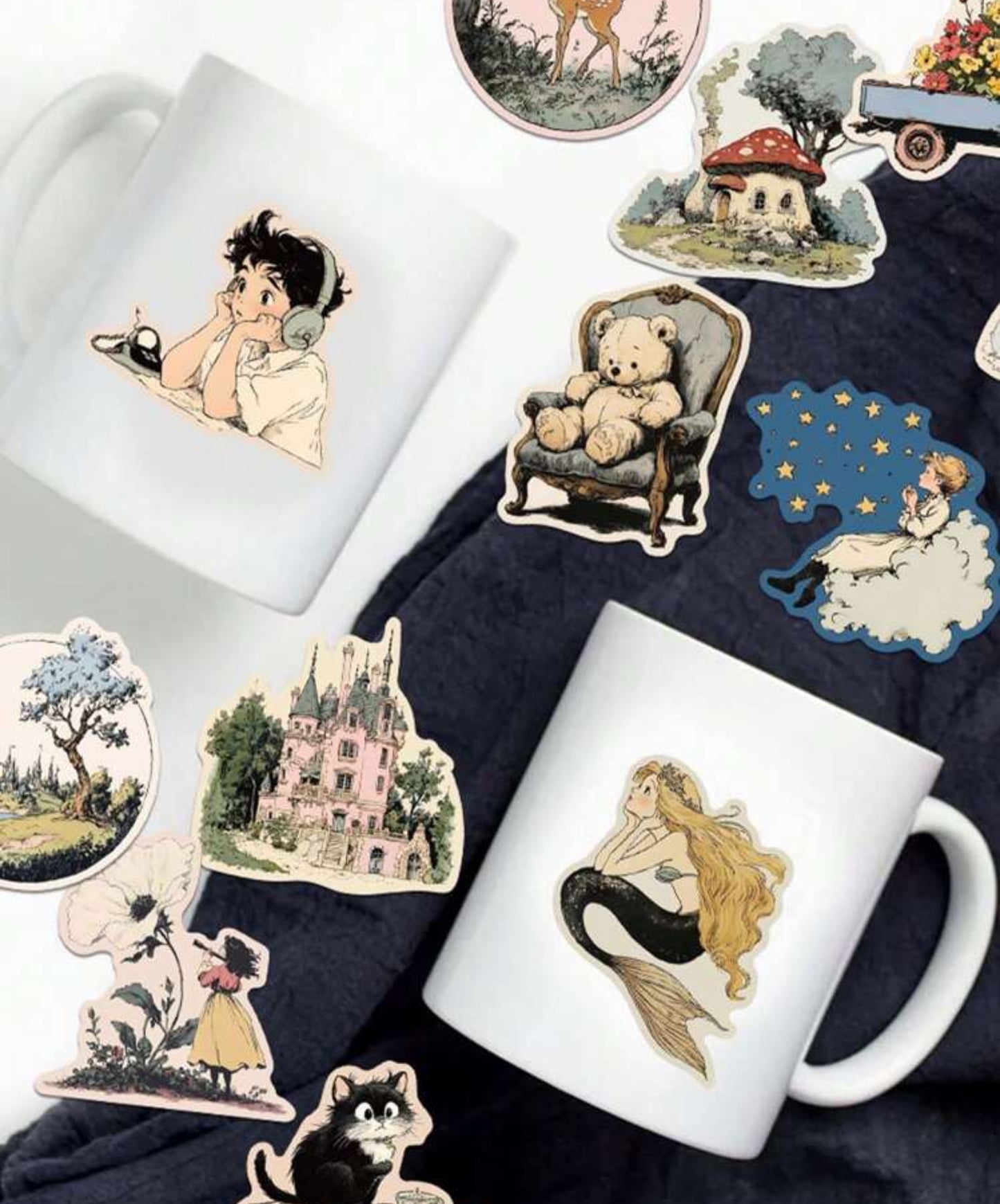 Comic Character kawaii Stickers (50 pcs)