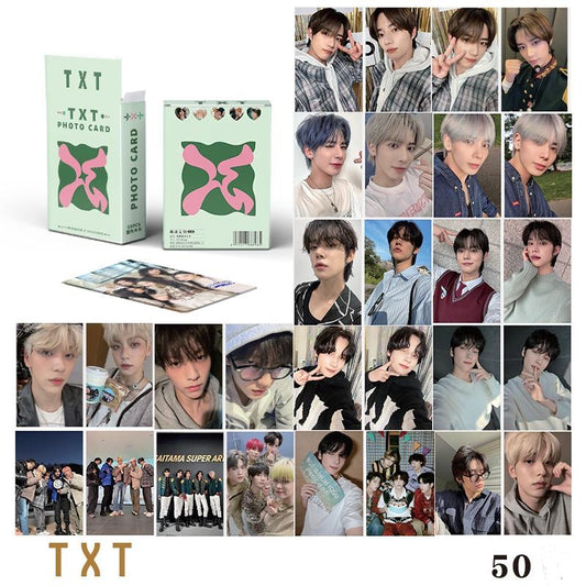 TXT Rainbow Holographic Photocards (50 pcs)