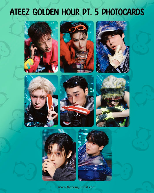 Ateez Golden Hour Pt. 5 Photocards (8 pcs)